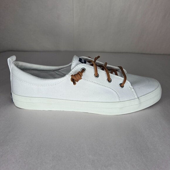 Sperry Women's Crest Vibe White Canvas Sneakers - Picture 4 of 7